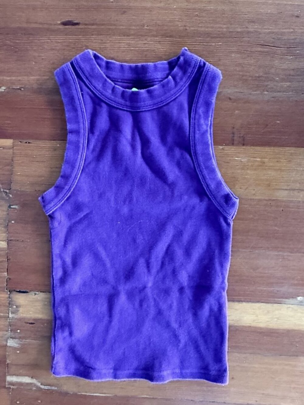 Neuw Ribbed Tank Top Purple XS